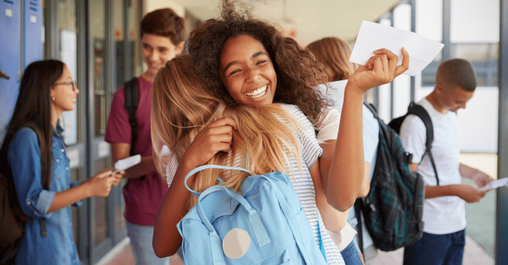 celebrating after successfully planning a school fundraiser