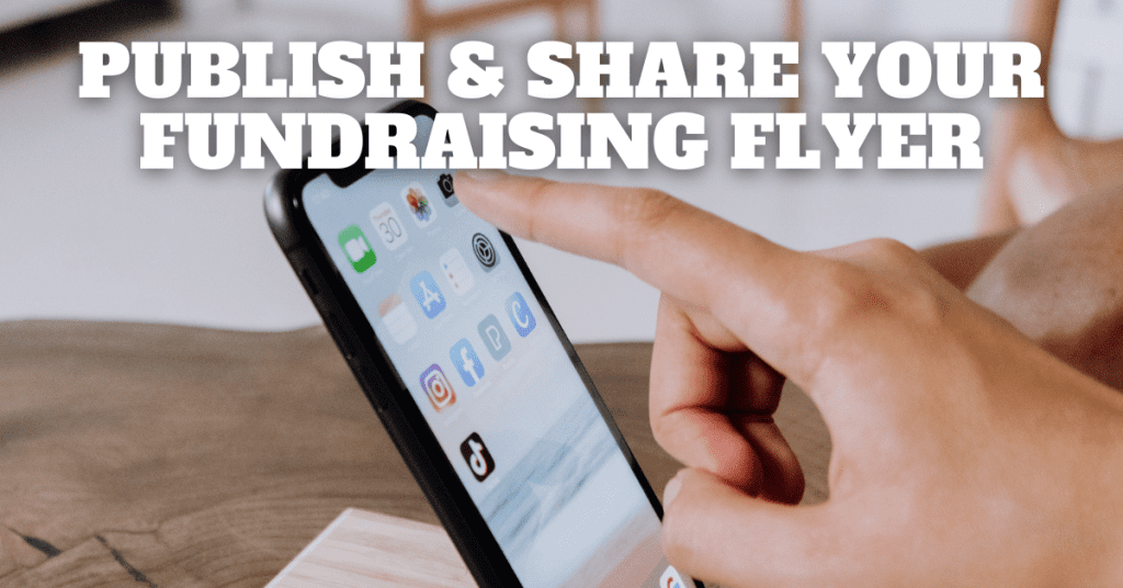 publish and share your fundraising flyer